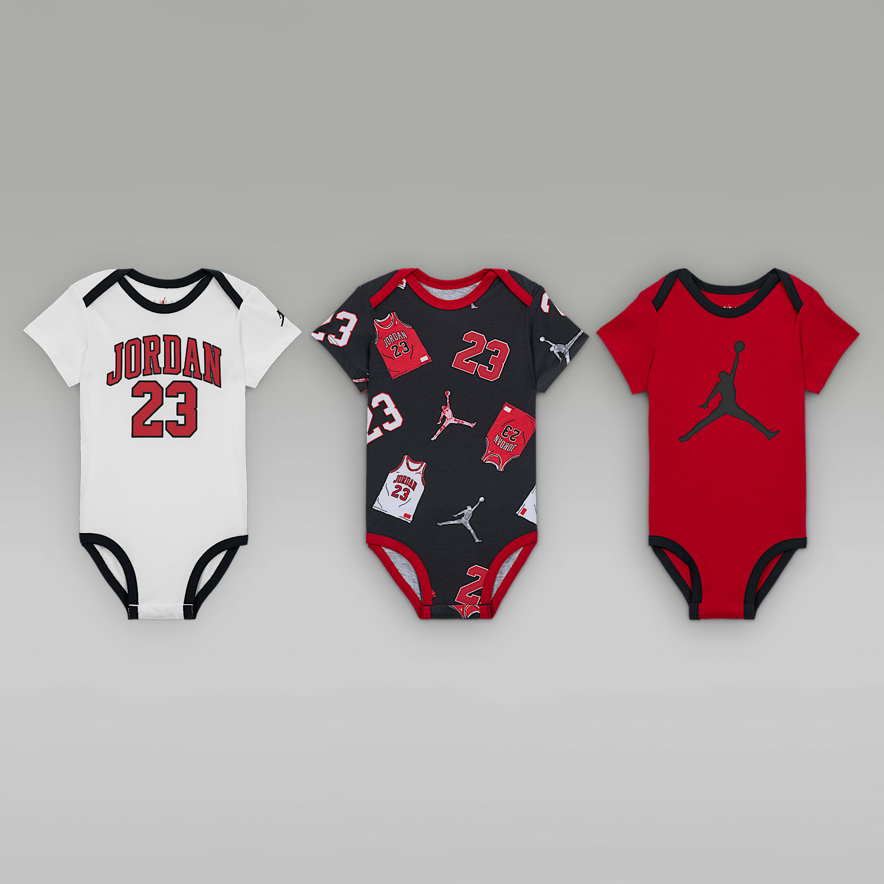 Jordan Baby (6-9M) 23 Jersey Bodysuit Set (3-Pack). Nike.com